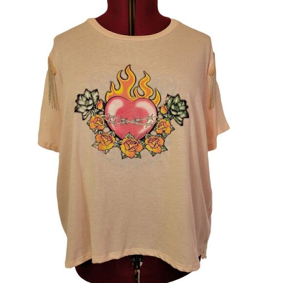 Social Scene Womens Fun Print Shirt (Size 3X) - Picture 1 of 7